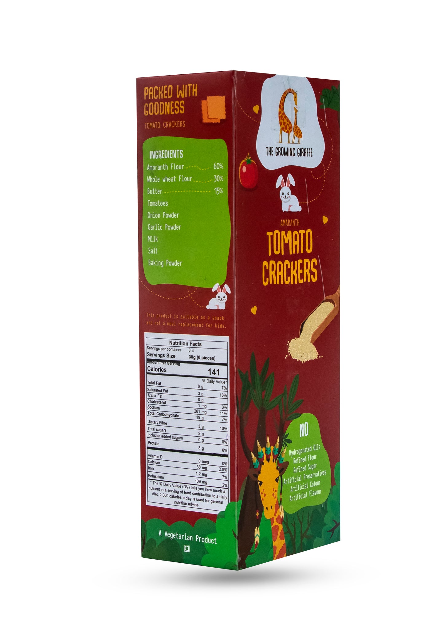 Tomato Amaranth Crackers (60 GMS) (Pack of 3)
