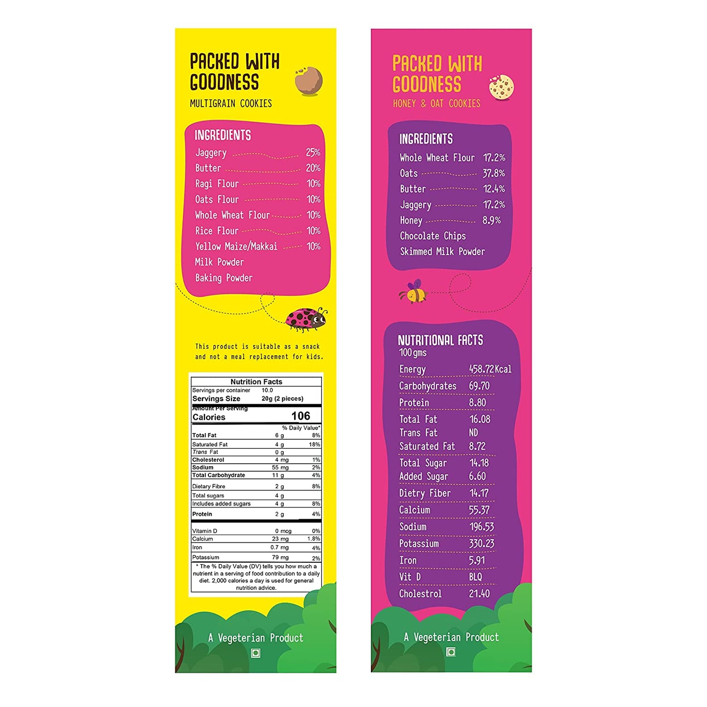 Multigrain Cookies + Honey & Oat Cookies (200 GMS Each)