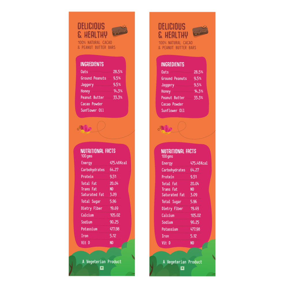 Cacao & Peanut Butter Bars (200 GMS)