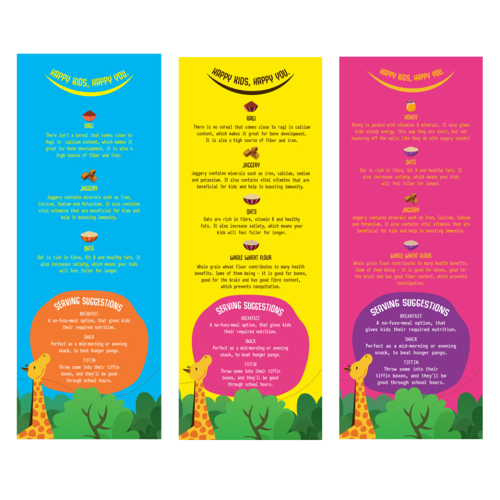 Cookies Combo (Ragi Cookies (160 GMS), Honey & Oat Cookies (160 GMS) & Multigrain Cookies (160 GMS)