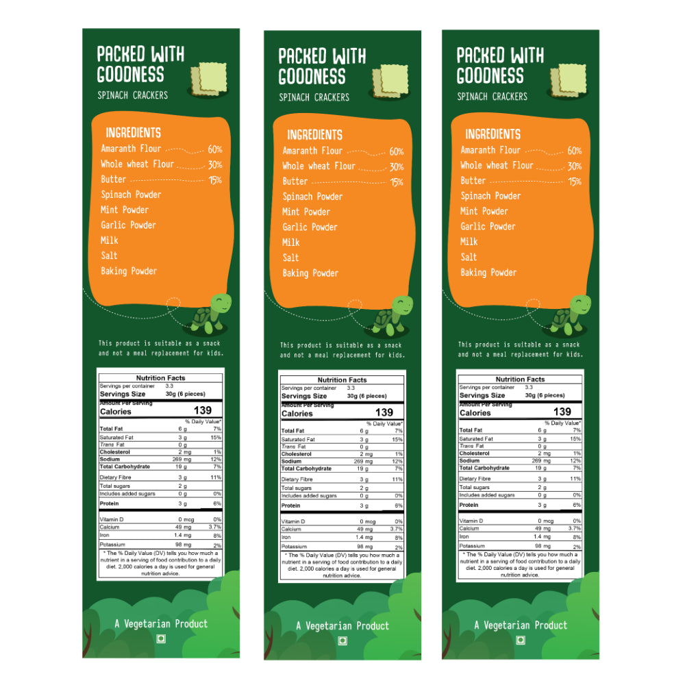 Spinach Amaranth Crackers (100 GMS)