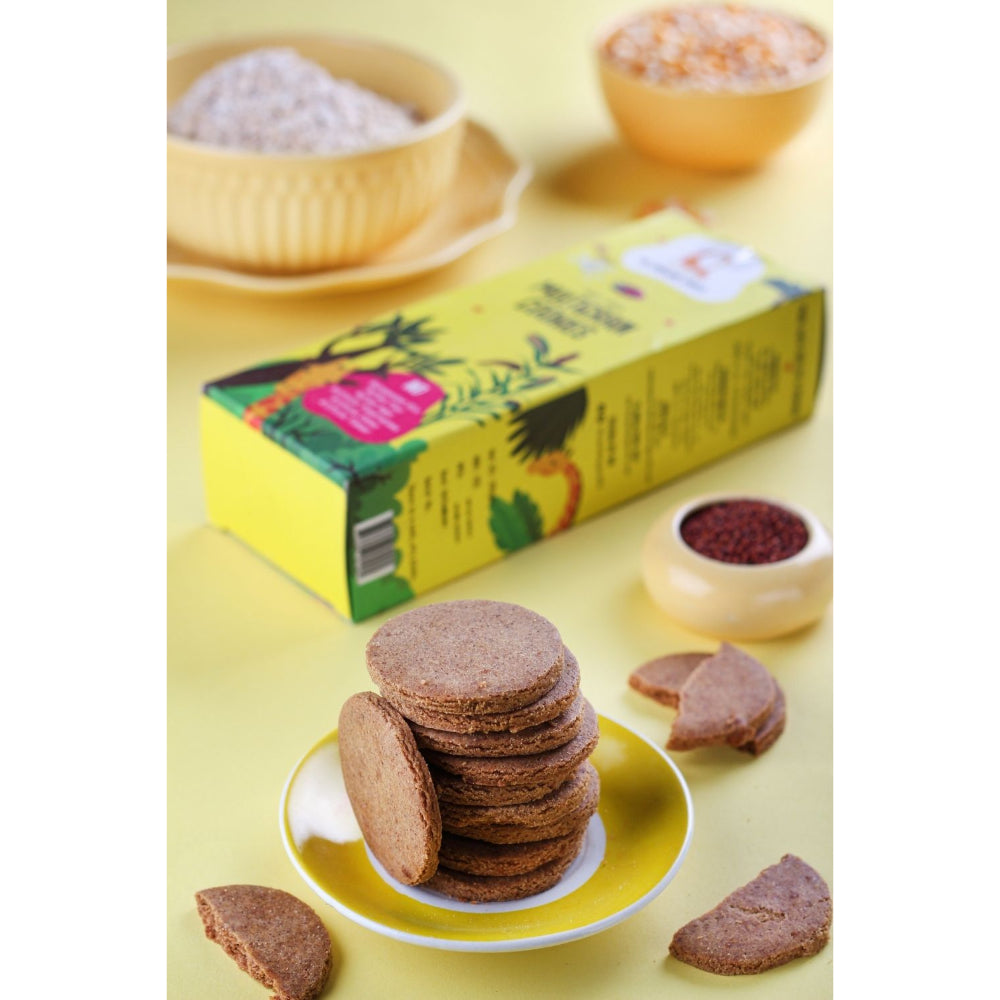 Ragi Cookies + Honey & Oat Cookies + Quinoa & Almond Bars + Cacao & Peanut Butter Bars (200 GMS Each) + Cheese Amaranth Crackers (100 GMS) + Multigrain Cookies (200 GMS) + Spinach Amaranth Crackers (100 GMS) + Tomato Amaranth Crackers (100 GMS)