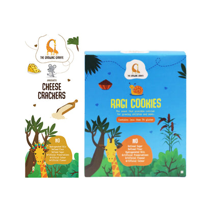 Ragi Cookies + Cheese Amaranth Crackers (Combo Packs 160 + 60 GMS)