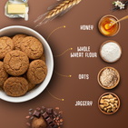 The Growing Giraffe Whole Grain Honey & Oat Cookies with Cacao Nibs – Nut-Free, No Refined Sugar or Maida | Healthy Snack for Kids & Grown-Up Adults | Pack of 2