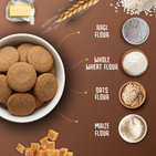 The Growing Giraffe Whole Grain Multigrain Cookies – Made with 5 Whole Grains | No Refined Sugar or Additives | Nut-Free Healthy Snack for Kids & Grown-Up Adults | Pack of 2