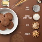 The Growing Giraffe Whole Grain Ragi Cookies – Calcium-Rich, Gluten-Light Snack for Kids & Grown-Up Adults | No Nuts, Refined Sugar or Artificial Additives | Pack of 3