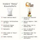 The Growing Giraffe Ragi Cookies & Cheese Crackers Combo | 100% Natural, Healthy & Nutritious Snacks for Kids & Grown-Up Adults | Wholesome Baked Biscuits with Ragi, Whole Grains & Real Cheese | (160g Ragi + 60g cheese)