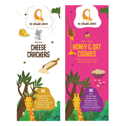 Cheese Amaranth Crackers + Honey & Oat Cookies (60 + 160 GMS Each)