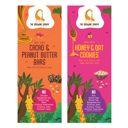 Cacao & Peanut Butter Bars + Honey & Oat Cookies (160 GMS Each)