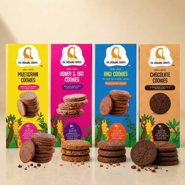 The Growing Giraffe - Nutritious Cookies Combo – Pack of 4