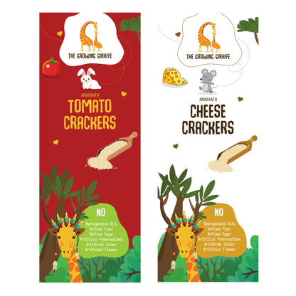 Tomato Amaranth Crackers + Cheese Amaranth Crackers (100 GMS Each)