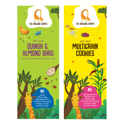 Quinoa & Almond Bars + Multigrain Cookies (200 GMS Each)