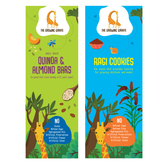 Quinoa & Almond Bars + Ragi Cookies (200 GMS Each)