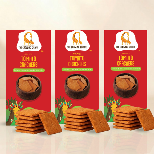 Tomato Amaranth Crackers (60 GMS) (Pack of 3)