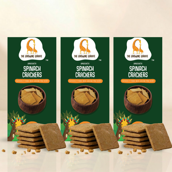 Spinach Amaranth Crackers (60 GMS) (Pack of 3)