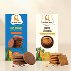 The Growing Giraffe Ragi Cookies & Cheese Crackers Combo | 100% Natural, Healthy & Nutritious Snacks for Kids & Grown-Up Adults | Wholesome Baked Biscuits with Ragi, Whole Grains & Real Cheese | (160g Ragi + 60g cheese)