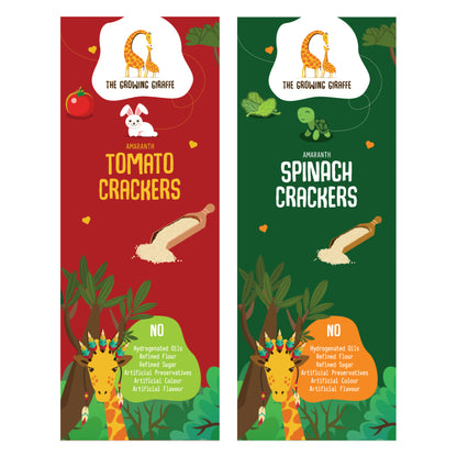 Tomato Amaranth Crackers + Spinach Amaranth Crackers (100 GMS Each)