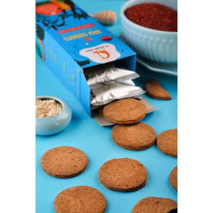 Ragi Cookies + Honey & Oat Cookies + Quinoa & Almond Bars + Cacao & Peanut Butter Bars (200 GMS Each) + Cheese Amaranth Crackers (100 GMS) + Multigrain Cookies (200 GMS) + Spinach Amaranth Crackers (100 GMS) + Tomato Amaranth Crackers (100 GMS)